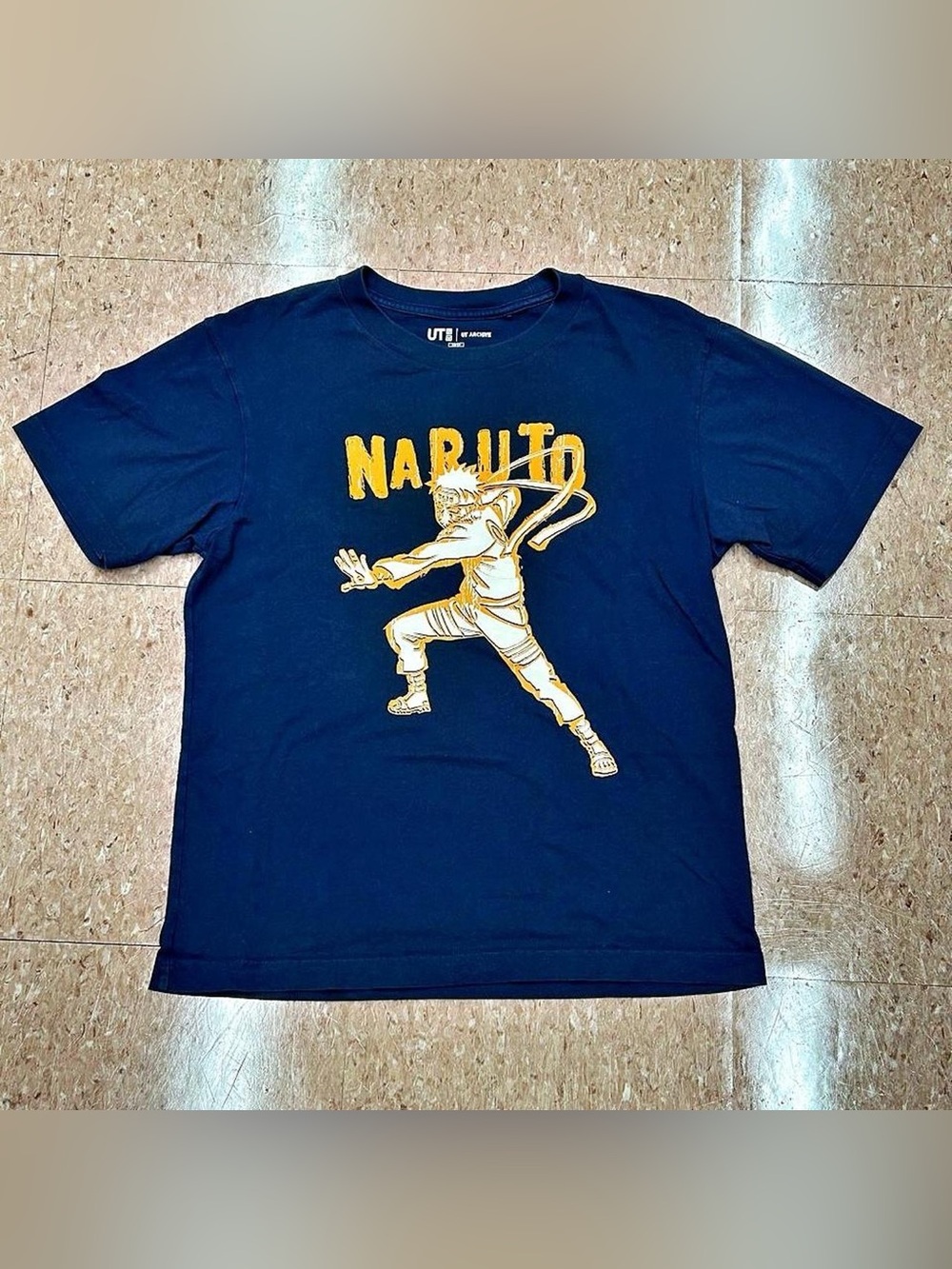 Uniqlo Navy Naruto Graphic Short Sleeve Tee